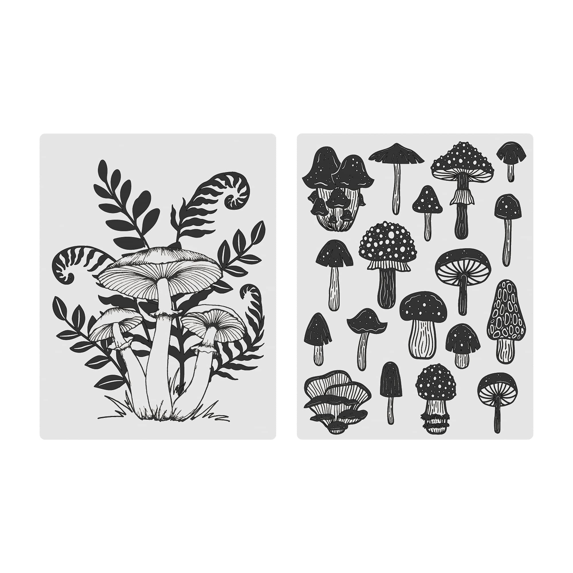 12 Pack: Mushroom Embossing Folders Set by Recollections™